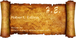 Habert Edina névjegykártya